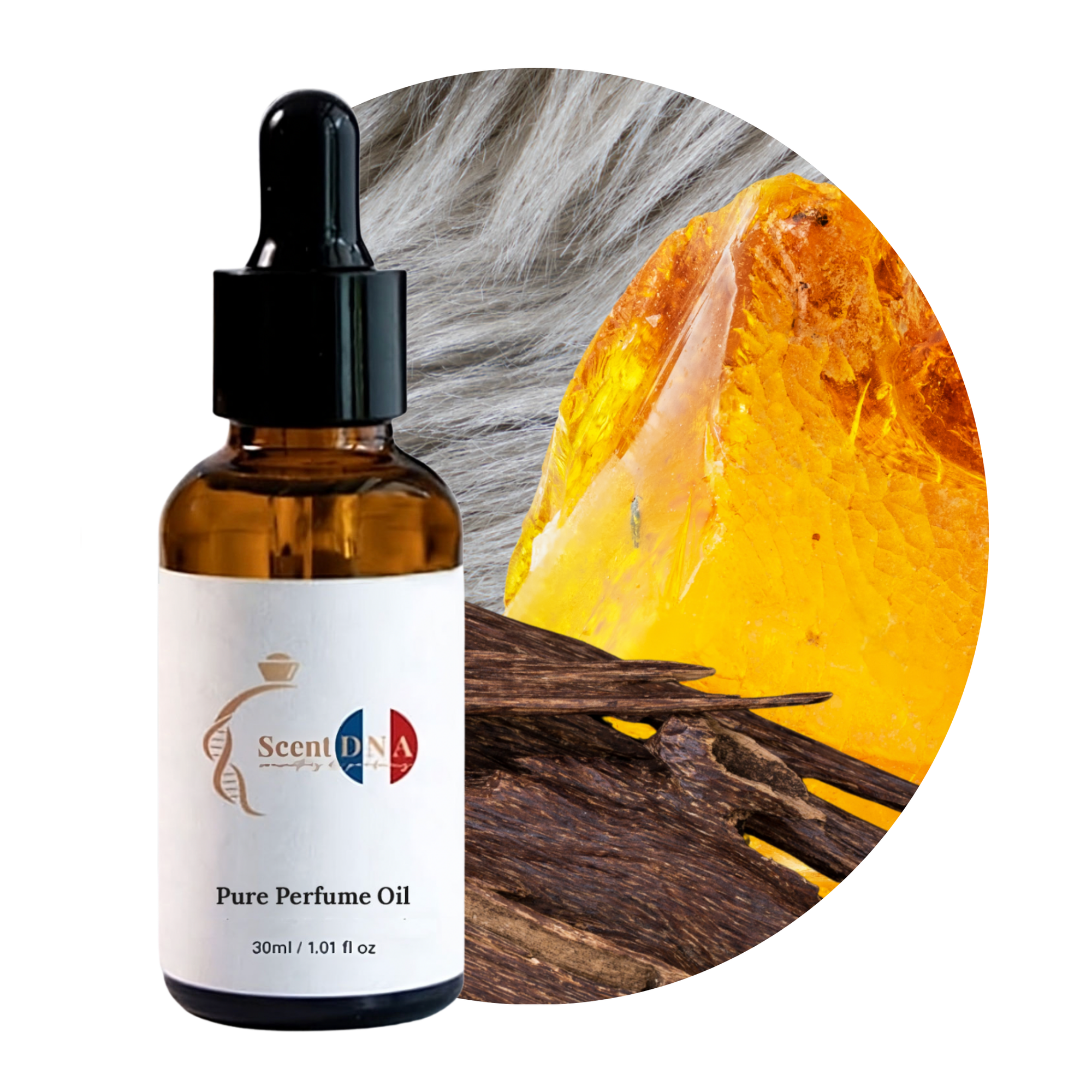 زيت عطري برائحة العنبر والعود والمسك