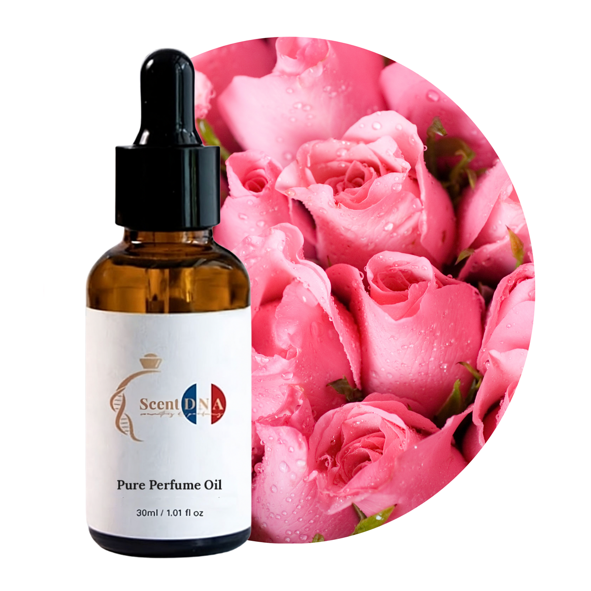 زيت عطر الورد المقطوف حديثاً